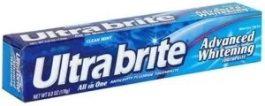 10 Ultra Brite Clean Mint Advanced Whitening Toothpaste, 6-oz. Tubes by Ultra Brite