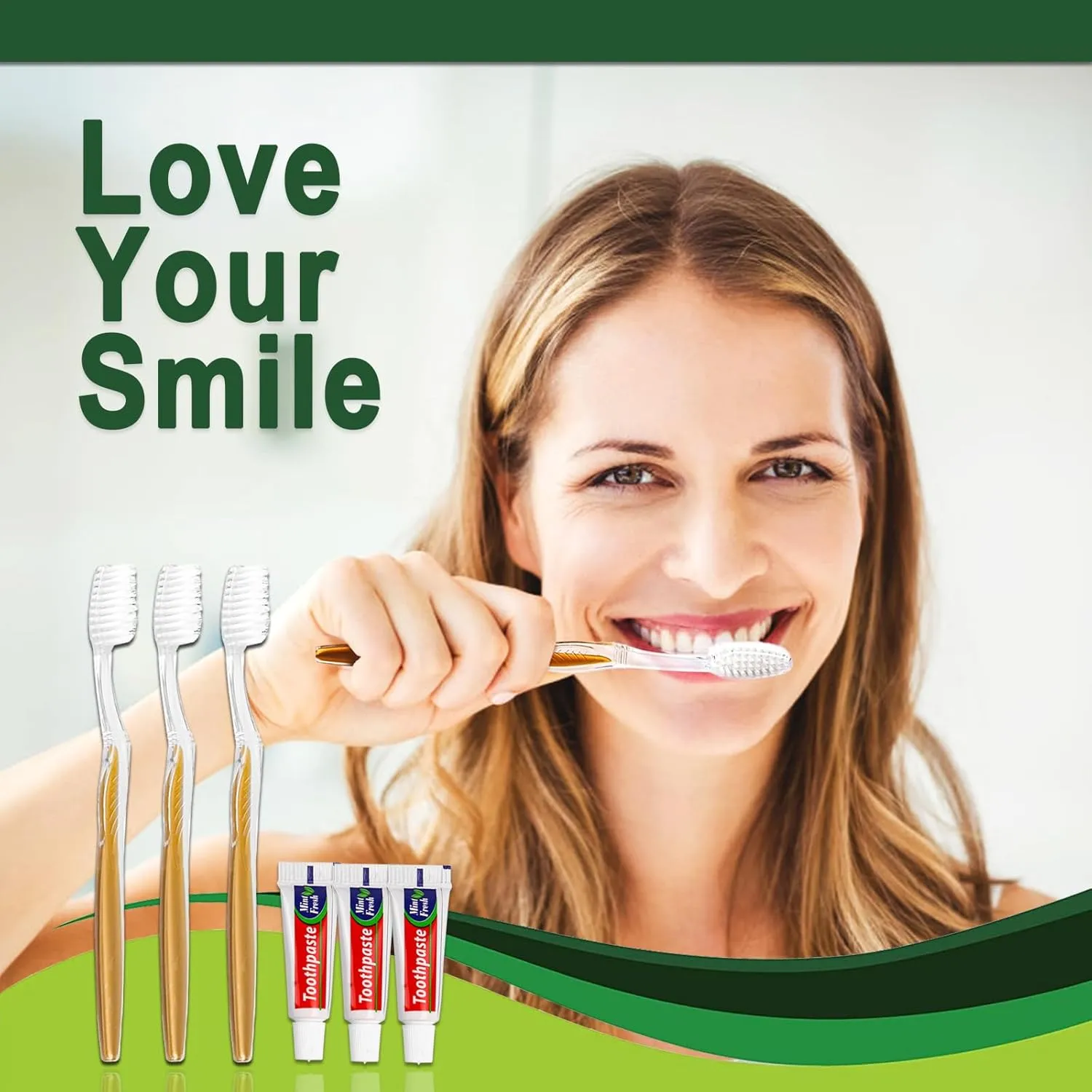 100 Pack Disposable Toothbrushes with Toothpaste Bulk Individually Wrapped, Travel Toothbrushes with Medium Soft Bristle, Manual Travel Toothbrush Kit for Adults, Kids
