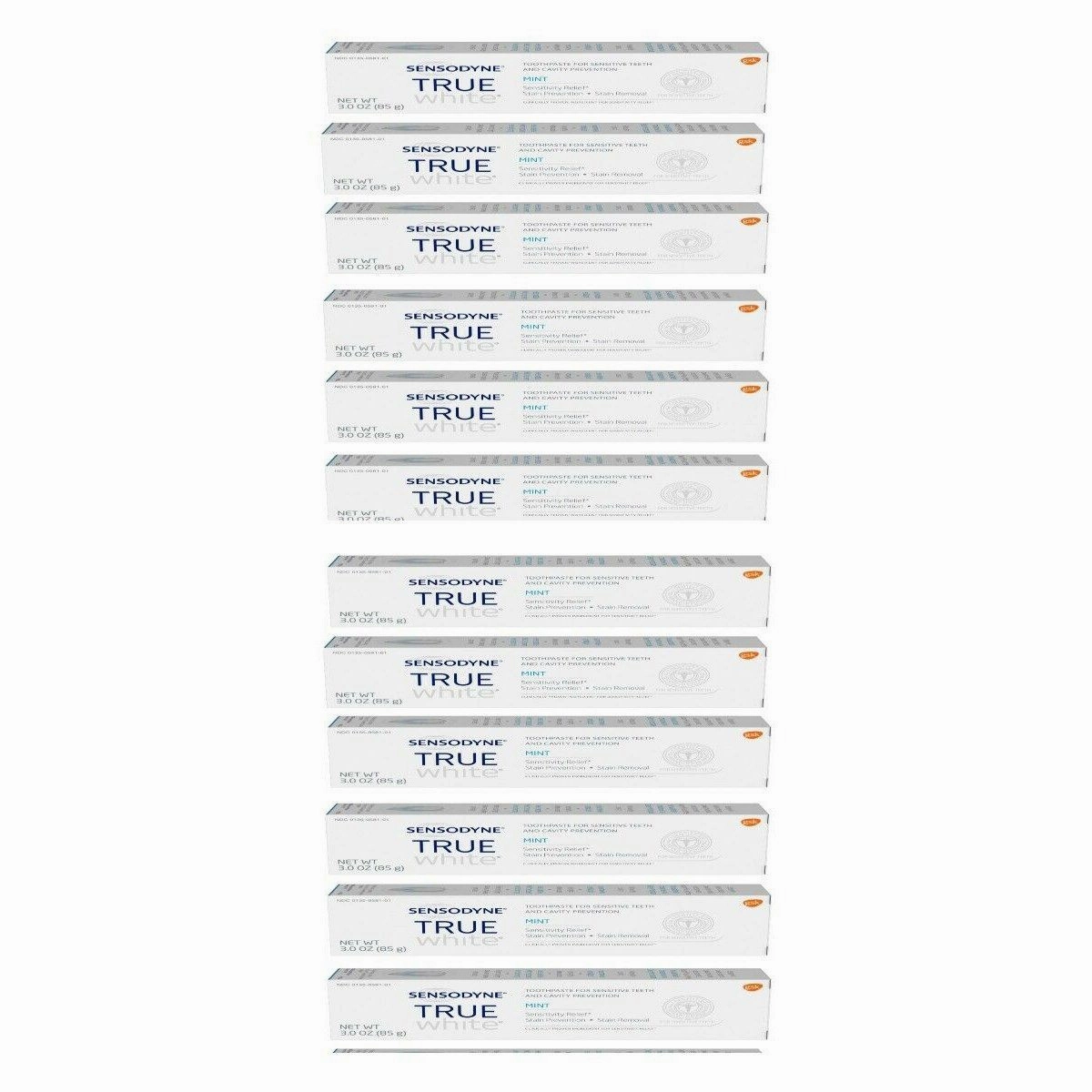 12-Pack: Sensodyne True White Mint Sensitivity Toothpaste 3oz