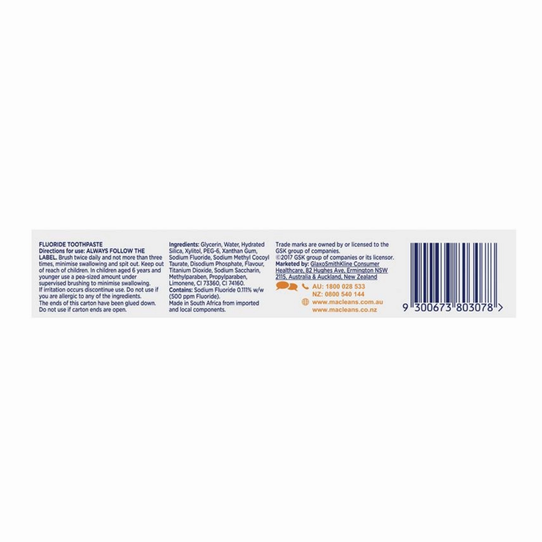 12x Macleans Milk Teeth Toothpaste 0-3 years 63g