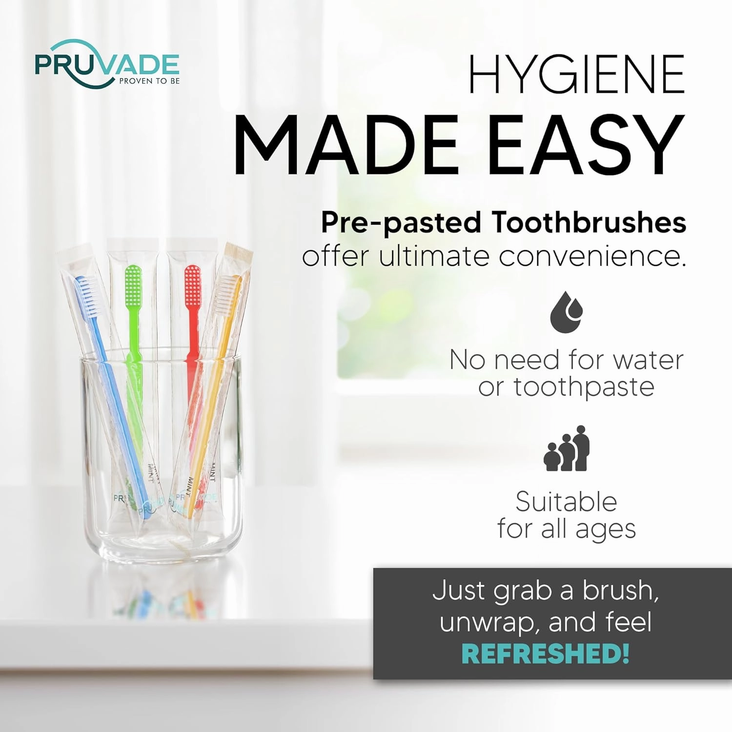 150 Pack Disposable Toothbrushes with Toothpaste, Built in | Prepasted Toothbrushes Individually Wrapped | Single Use Waterless Tooth Brush Soft Bristles for Airbnb, Hotel, Camping, Travel