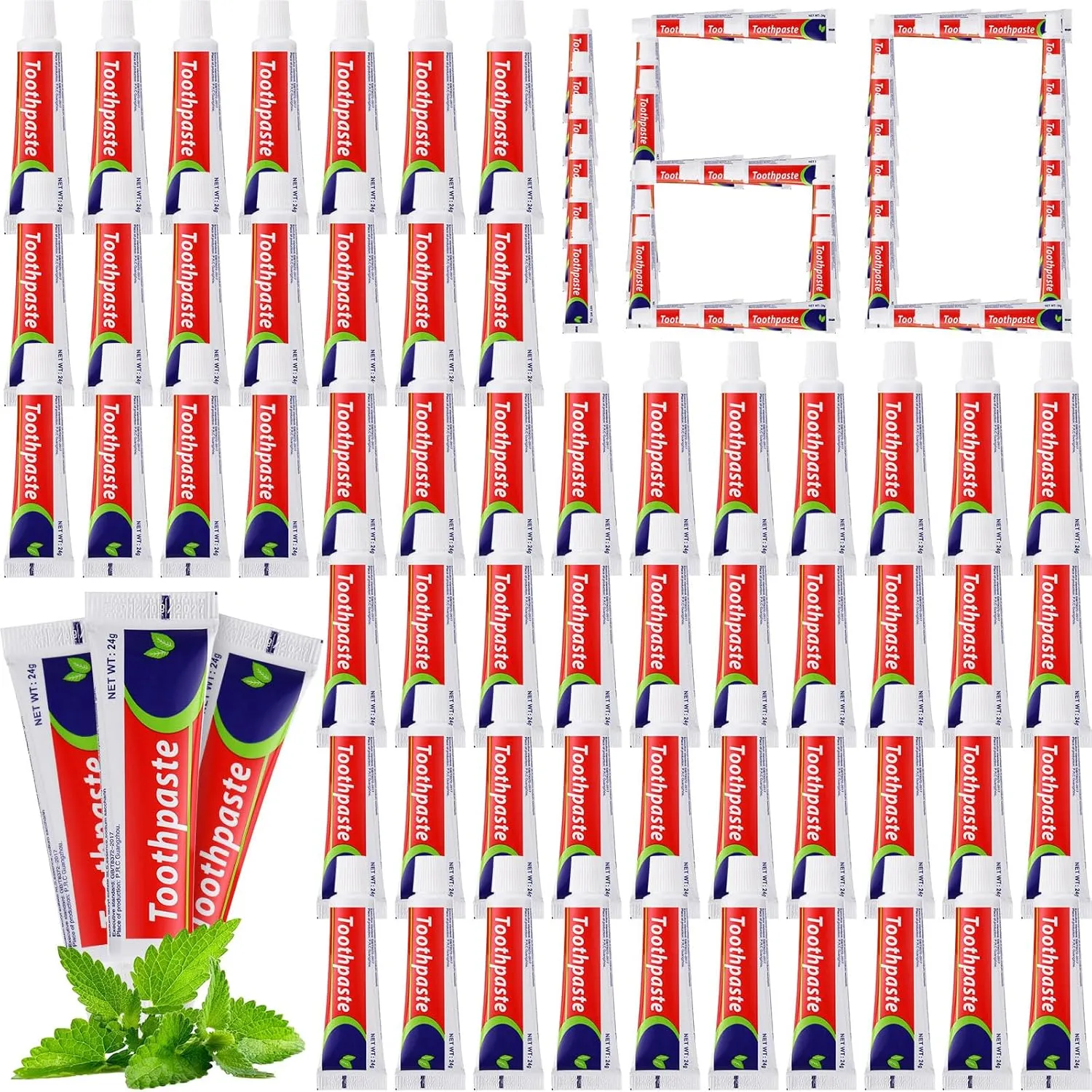160 Pcs 0.85oz Mini Toothpaste Bulk Regular Mint Toothpaste, Helps Freshens Breath, Travel Size for Home Hotel Office School Travel