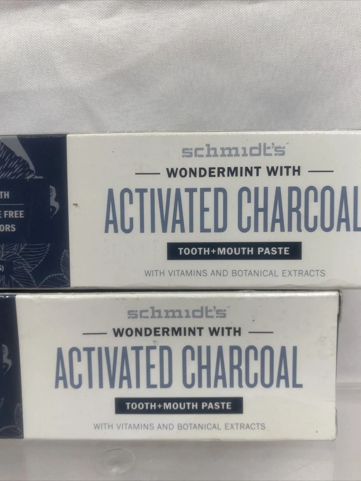 (2) Schmidt's Activated Charcoal Toothpaste 4.7oz Wondermint Whiten