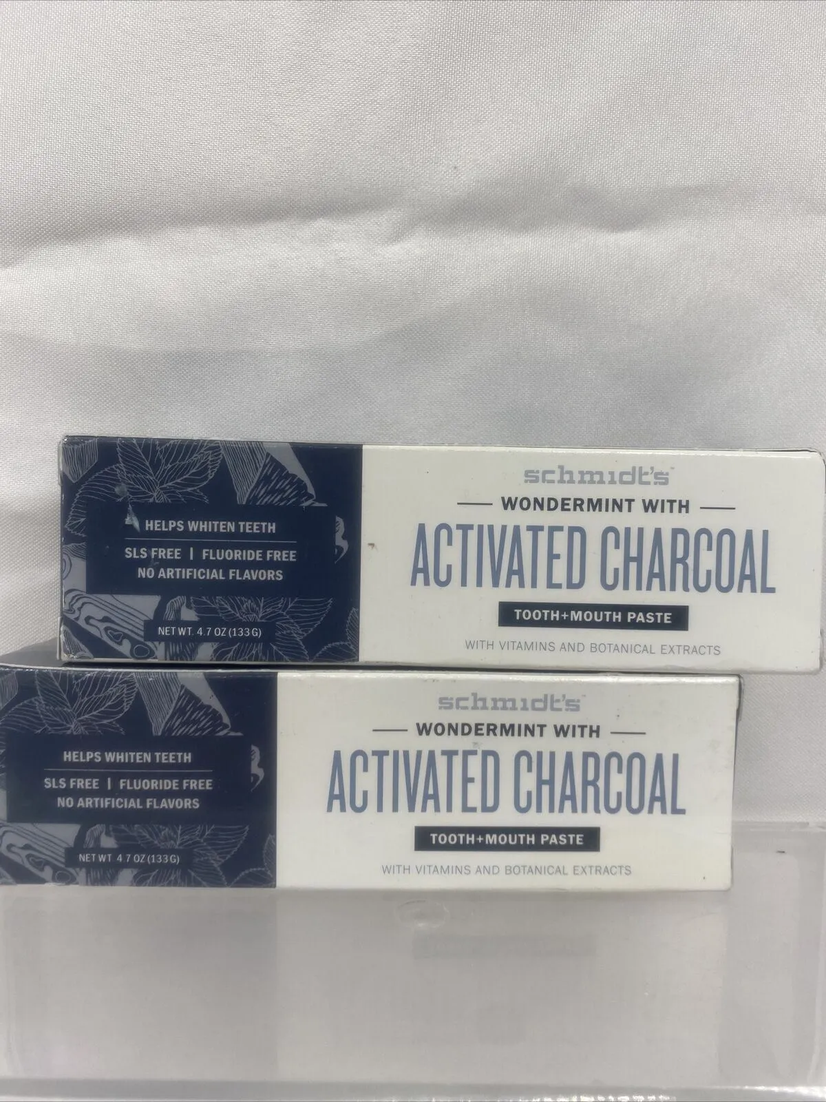 (2) Schmidt's Activated Charcoal Toothpaste 4.7oz Wondermint Whiten