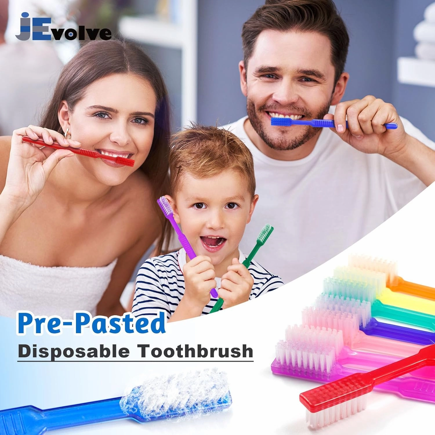 200PCs Disposable Prepasted Toothbrush Convenient Travel Toothbrushes, Portable Oral Care, On-The-Go Cleaning, Easy Use, Travel Essentials, Eco-Friendly Toothbrushes
