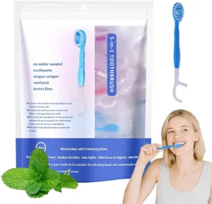 2025 New 5 in 1 Mini Toothbrush Set, 26pcs Mini Toothbrushes with Toothpaste, Portable Toothbrush with Floss, 5 in 1 Disposable Mini Toothbrushs for Travel Work and Gatherings Daily Use (Mint 1PC)