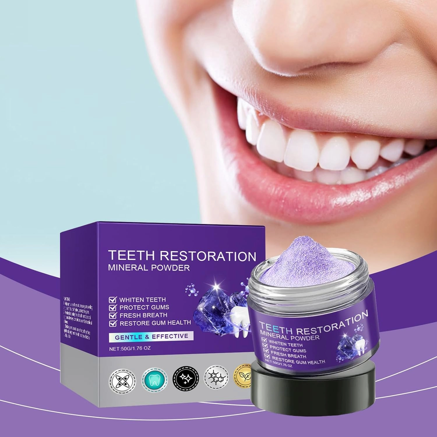 2025 Microcrystalline Hydroxyapatite Powder, Nano Hydroxyapatite Toothpaste, Teeth Restoration Mineral Powder, Deep Cleaning Care Tooth (3pcs)