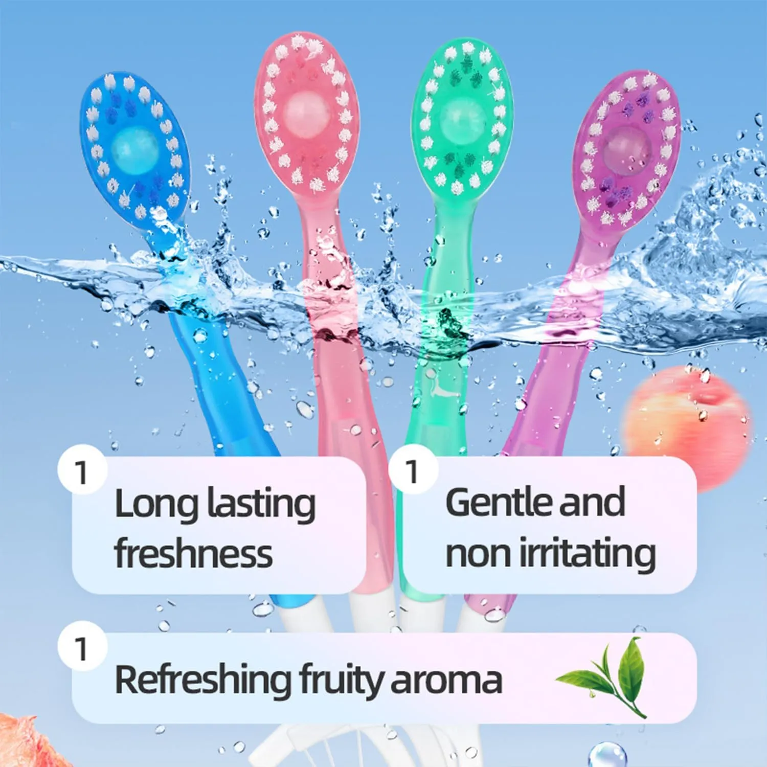 26Pack 5 in 1 Mini Toothbrush & Floss & Tongue Scraper & Toothpick Set, Travel Toothbrush and Toothpaste Set, Disposable Toothbrushes Multi-Flavor, for Airplane, Camping & Outdoor (1 Sets)