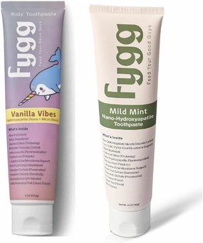 2-Pack Fluoride-Free Toothpaste (Mild Mint   Vanilla) – Advanced Nano-Hydroxyapatite Formula for Sensitive Teeth, Whitening, and Remineralization (4oz Each)