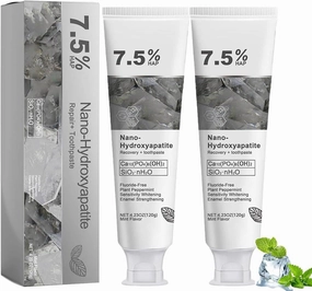 2 Pack Hydroxyapatite Toothpaste for Advanced Enamel Protection, 2 * 120g - Gentle and Effective Formula, Fresh Breath, Deep Cleaning Care Toothpaste, Suitable for Sensitive Teeth