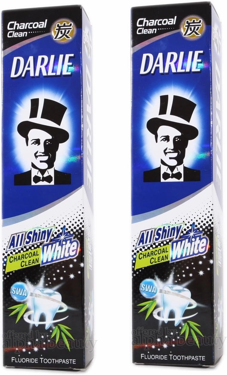 2 packs of Darlie Charcoal All Shiny Whitening Toothpaste