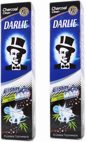 2 packs of Darlie Charcoal All Shiny Whitening Toothpaste