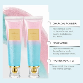 2PCS Niacinamide Whitening Toothpaste - Triple Whitening Niacinamide Toothpaste,Fluoride-Free, Gentle Mint, Breath Freshening, Enamel Protection and Tooth Strengthening (2)