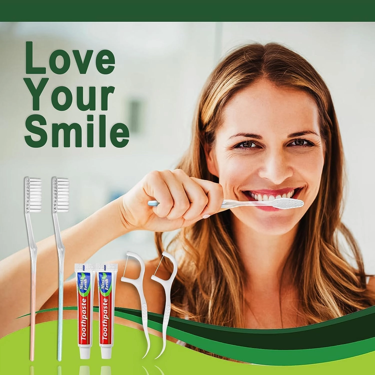 30 Pack Disposable Toothbrushes with Toothpaste Floss Individually Wrapped, 2 Color Toothbrush,10g Toothpaste,Floss Pick,Bulk Toothbrush Kit for Homeless,Airbnb,Hotel,Guest