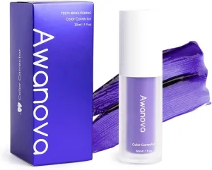 30ml Purple Toothpaste for Teeth whitening, Color Corrector Toothpaste, Advanced Stain Removal, Healthy Smile, Confident You with Purple Teeth Whitening Gel, Colour Corrector