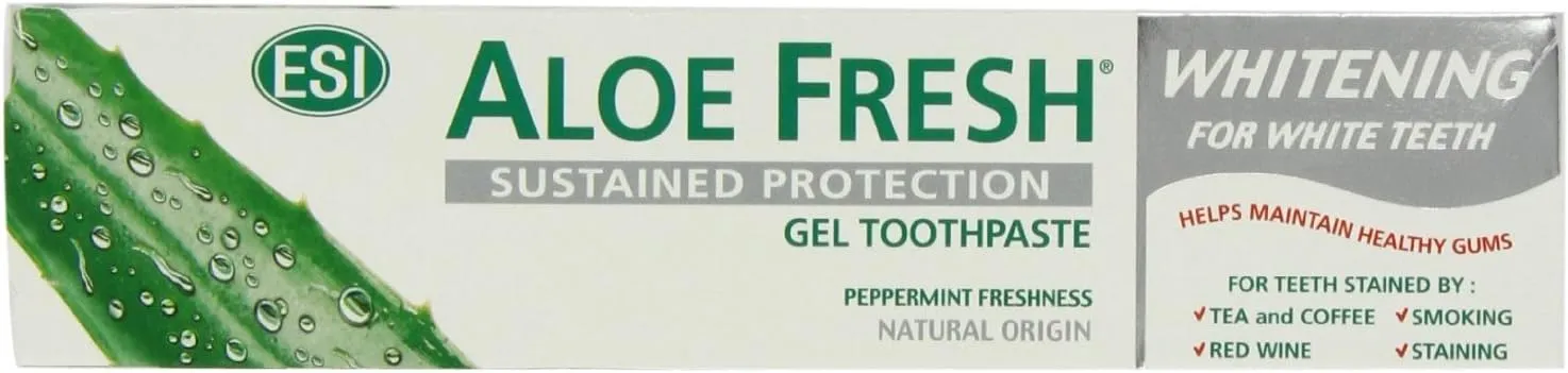 (4 Pack) - ESI - Aloe Fresh Whitening Toothpast | 100ml | 4 Pack Bundle