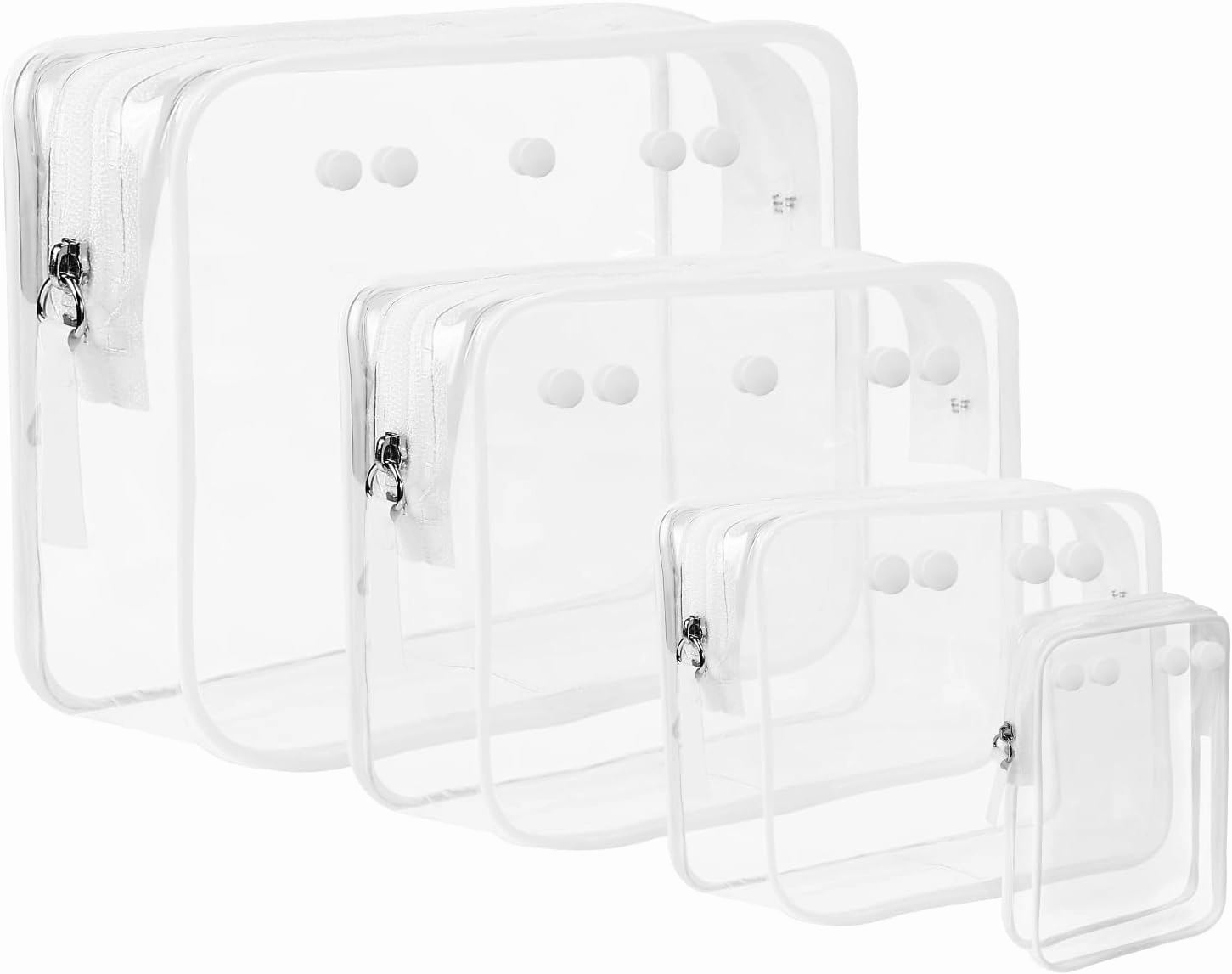 4 Packs Clear Bogg Beach Tote Bag Accessories suitable for Bogg Bag Insert Bag Travel Cellphone Makeup Clean Toiletry Brush Organizer Cosmetic Divider Storage Inner Pouch -Black