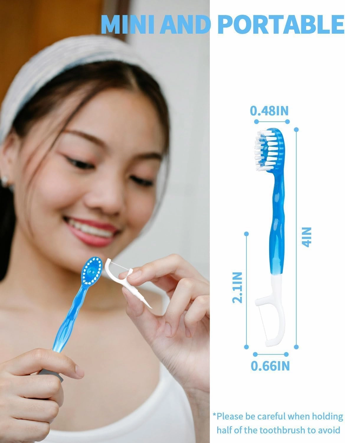 5 in 1 Disposable Mini Toothbrushes with Toothpaste, Floss, Pick & Tongue Scraper – Travel Size, Individually Wrapped, Portable Oral Care Set, 64 Packs, Mix 4 Flavors