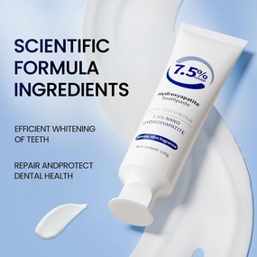 7.5% Hydroxyapatite Toothpaste, Protects Tooth Enamel, Gentle Mint, Suitable for Sensitive Teeth, Daily Protection, Long-Lasting Fresh Breath (2PC)