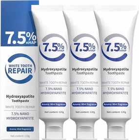 7.5% Nano Hydroxyapatite Toothpaste, Hydroxyapatite Toothpaste for Advanced Enamel Protection, 4.23oz (3)