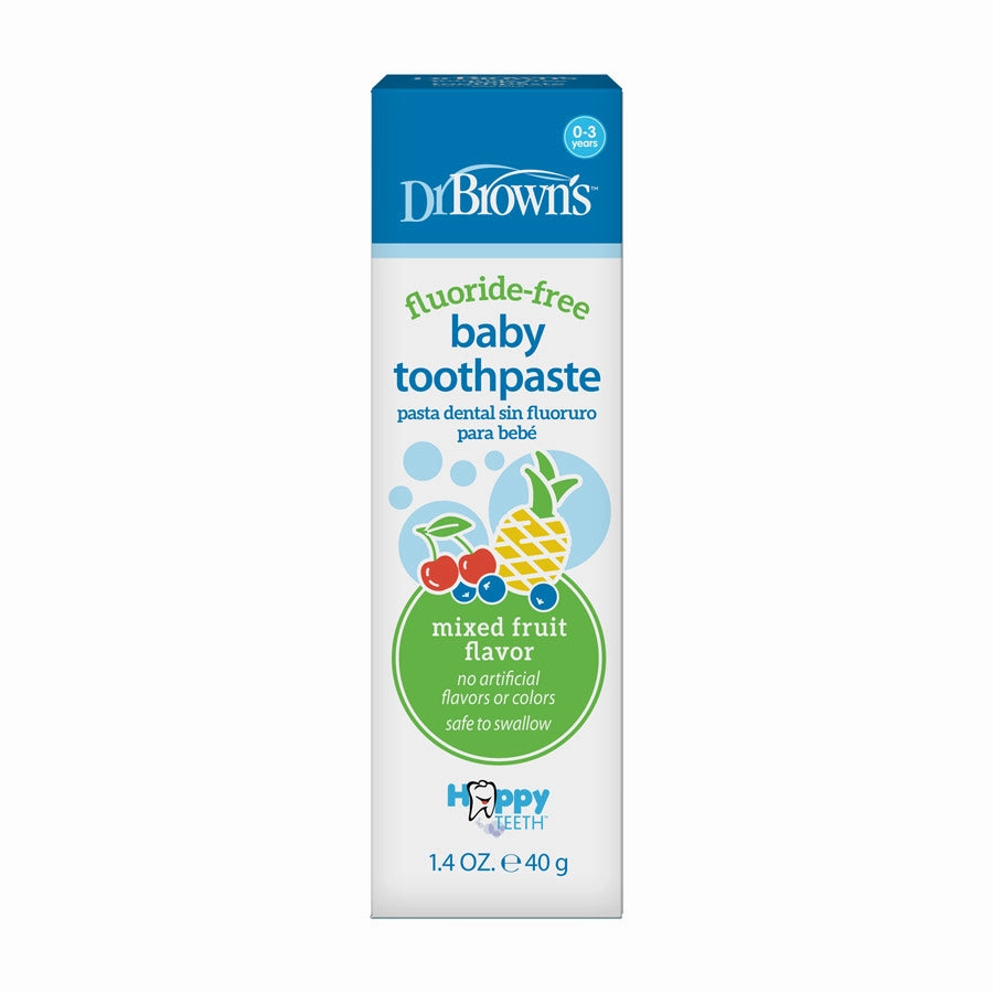 [2-Pack] Dr. Brown's Happy Teeth Fluoride-Free Toothpaste - Mixed Fruit