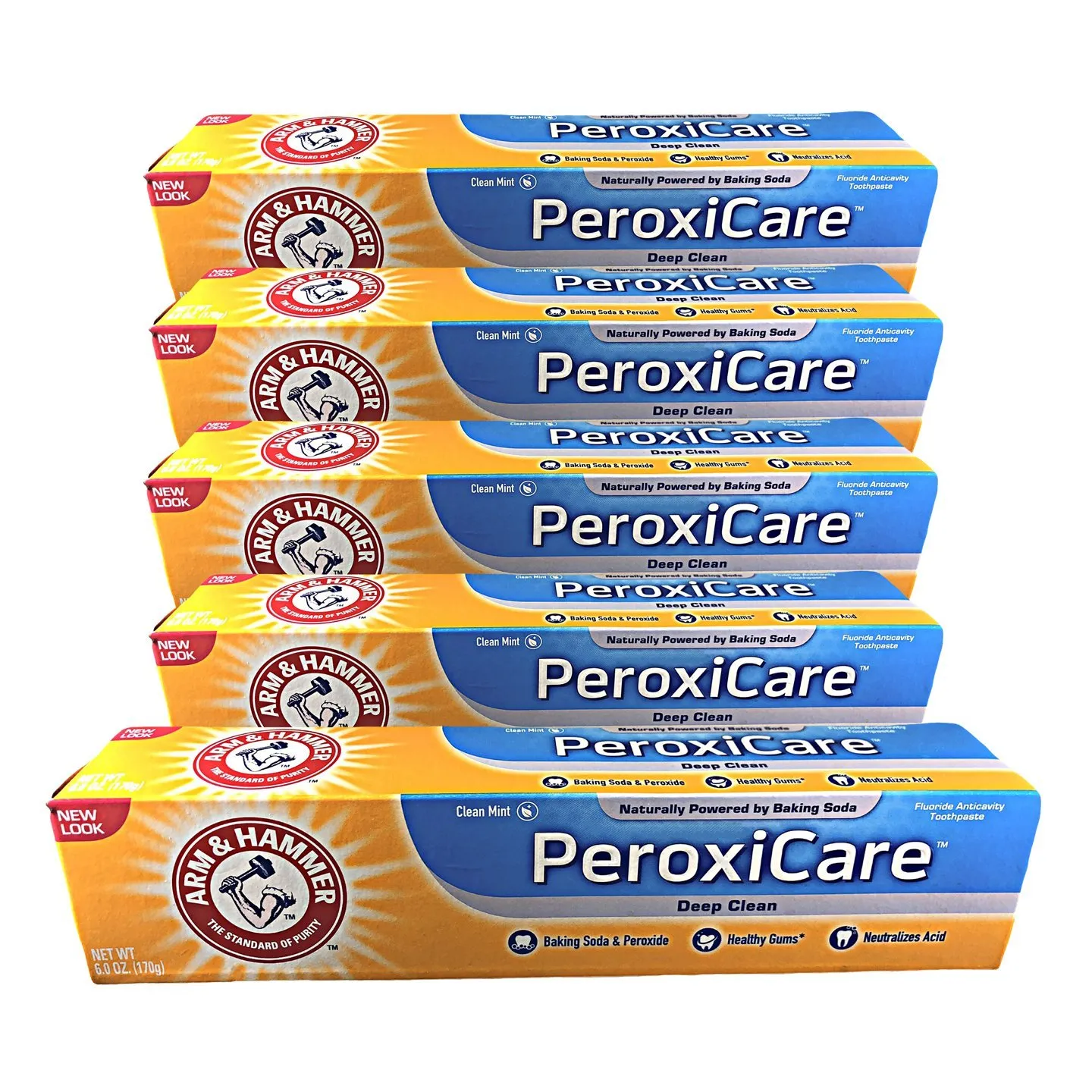 A&H Peroxicare Tart Size 6z Arm & Hammer Peroxicare Baking Soda Toothpaste & Tartar Control Fresh Mint (Pack of 5)