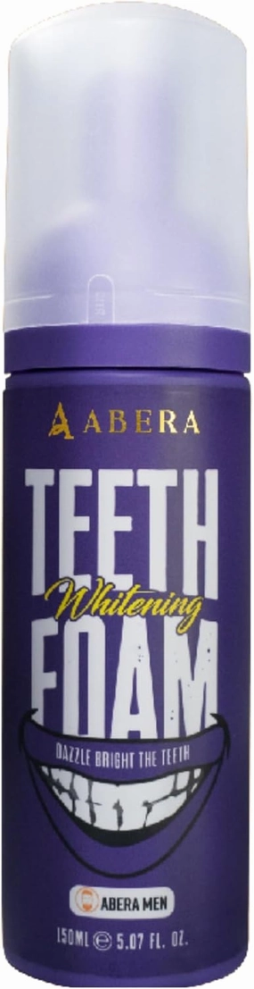 Abera Purple Teeth Whitening Foam | Instant Whitening & Colour Corrector | Cleans Aligners, Braces & Freshens Breath | Natural, Peroxide-Free Formula (5.06 Fl Oz)