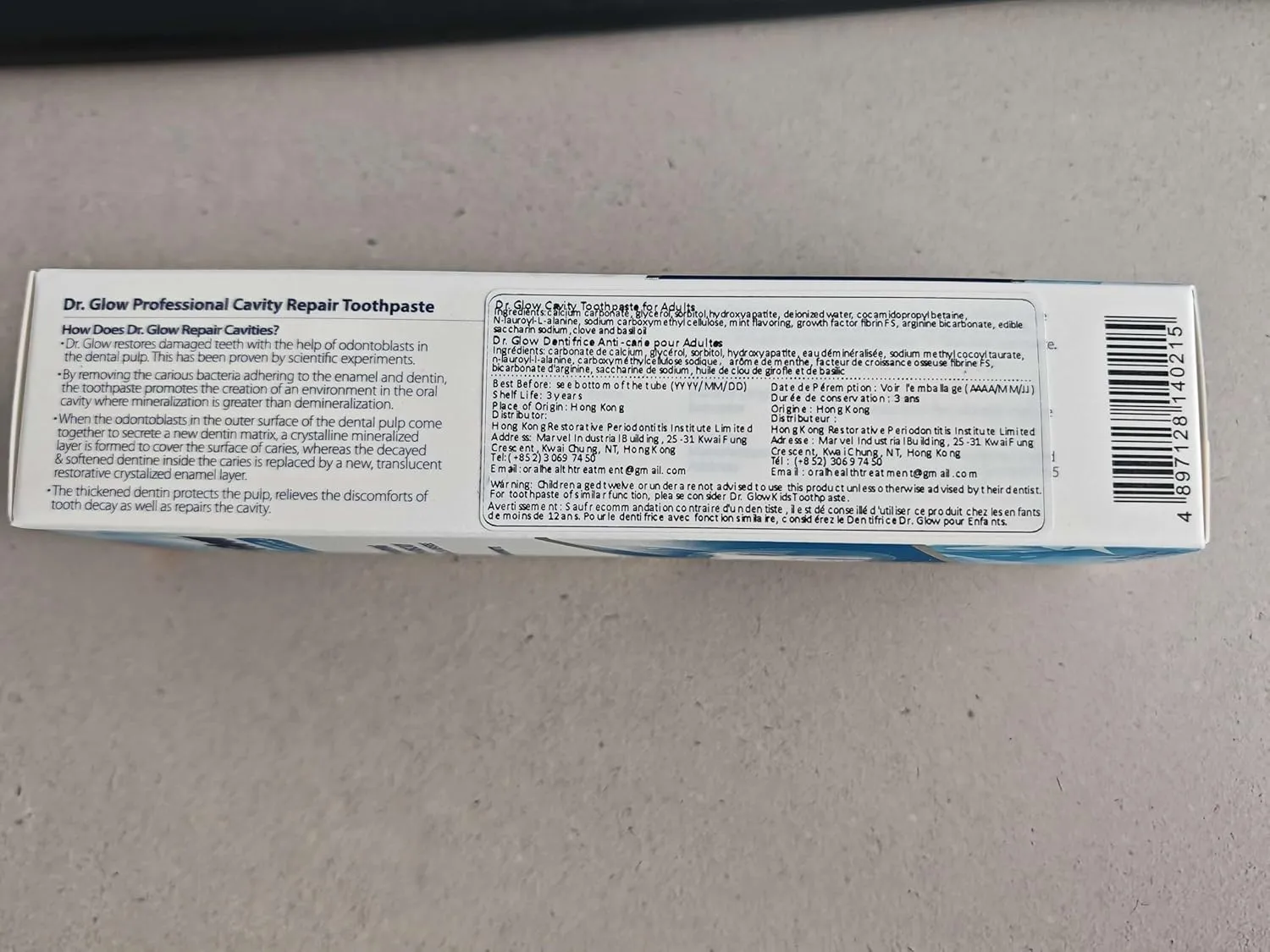 Adult Cavity Repair Toothpaste, Cavity Reversing Hydroxyapatite Toothpaste, Cavity Filler for Tooth Remineralization, Tooth Decay Treatment Repair, Enamel Repair Cavity Remover, 3.52oz X 2