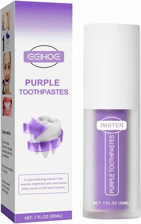 Advanced Color Correcting Teeth Whitening Toothpaste for Sensitive Teeth - Oral Cleaning, Breath Freshening & Stain Removal(2PCS)