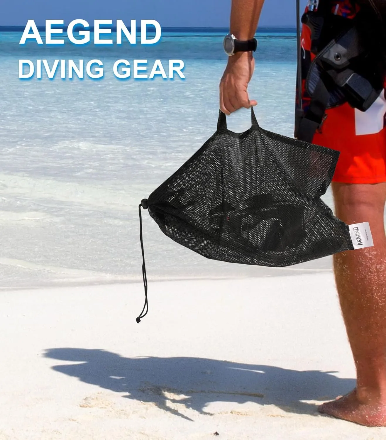 Aegend Snorkeling Gear for Adults, Dry Snorkel Set Panoramic View Enhanced Anti-Leak and Anti-Fog Technology, Adjustable Strap for Snorkeling Scuba Diving Swimming with Mesh Bag