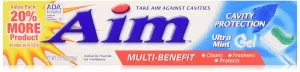 Aim Multi-Benefit Ultra Mint Gel Toothpaste – Cavity Protection 5.5 oz (Pack of 9)