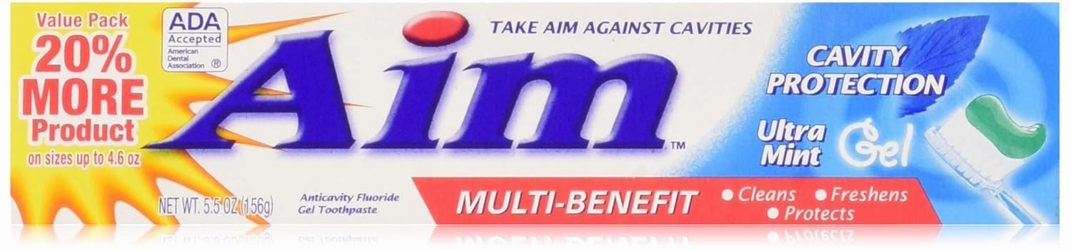 AIM TOOTHPASTE CAVITY PROTECTION 5.5 OZ (156g) Packs of 5