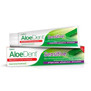 AloeDent Sensitive 100 ml Aloe Vera Plus Echinacea and Fluoride Toothpaste - Pack of 3