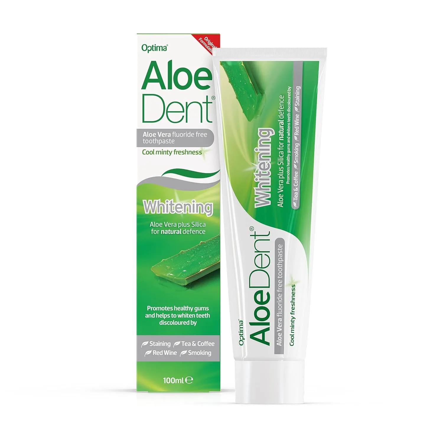AloeDent Whitening 100 ml Aloe Vera Plus Silica Fluoride-Free Toothpaste - Pack of 3