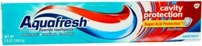 Aquafresh Cavity Protection Fluoride Toothpaste, Cool Mint 5.6 oz (Pack of 5)