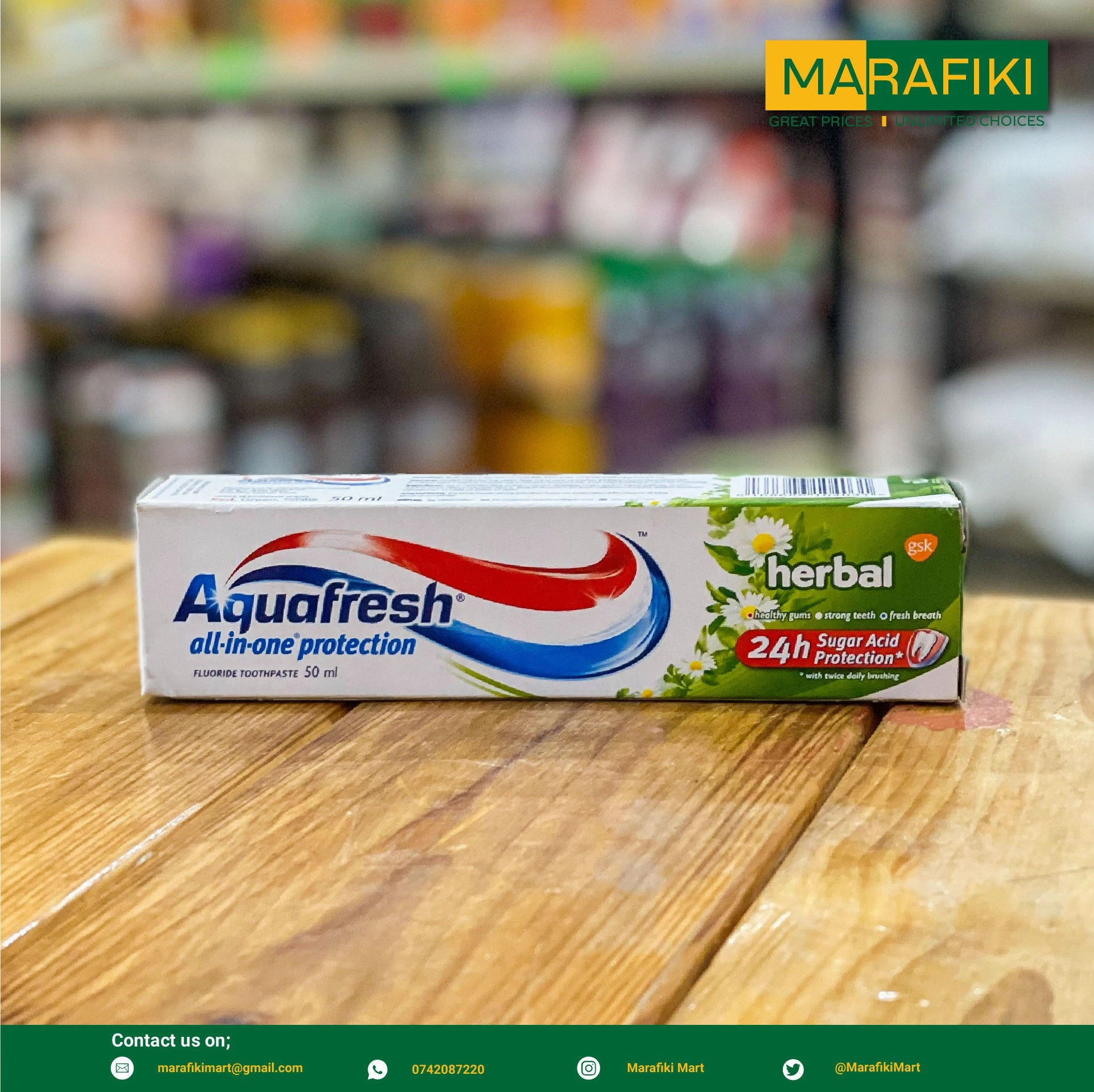 AQUAFRESH HERBAL TOOTHPASTE 50ML