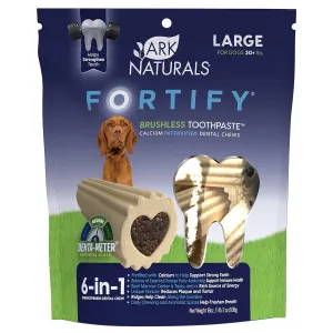 Ark Naturals Fortify Brushless Toothpaste – Large Breeds, 18oz Bag – Dog Dental Chew with Calcium, Omegas & Beef Marrow Center – Support Strong Teeth and Freshen Breath with Dental Chews for Dogs