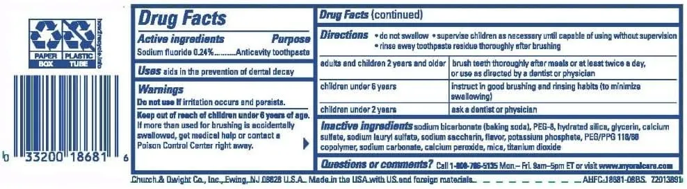 ARM & HAMMER Truly Radiant Whitening & Enamel Strengthening Fluoride Toothpaste, Fresh Mint, 4.3 oz (Pack of 5)