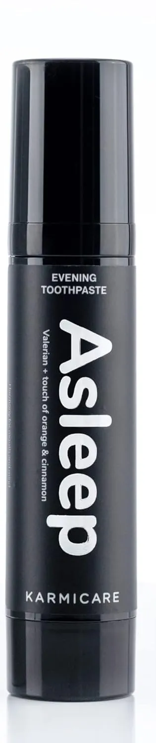 Asleep Nano Hydroxyapatite Toothpaste with Xylitol - Teeth Repair, SLS and Fluoride Free Toothpaste - Remineralizing Night Toothpaste - Medical Charcoal Toothpaste, Cinnamon & Orange, 32 ml
