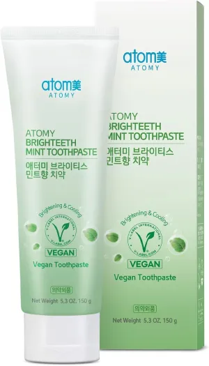 Atomy brighteeth Mint Toothpaste 5.3 oz *3ea | Vegan Toothpaste