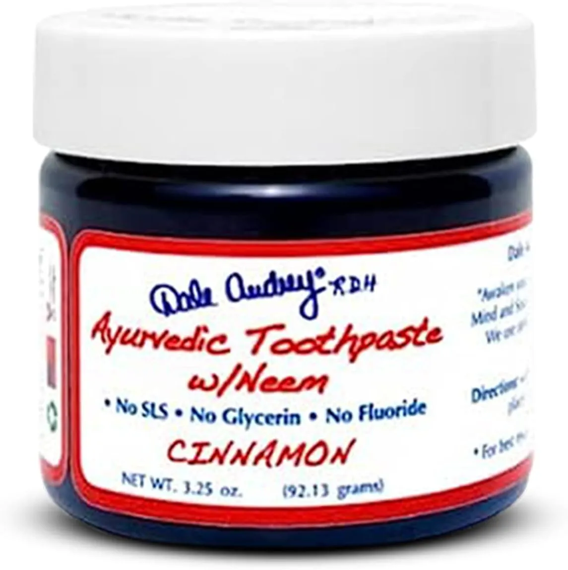 Ayurvedic Mineralizing Tooth Paste for Sensitive Teeth | Organic Refreshing Cinnamon Flavor for Teeth Whitening & Fresh Breath | Enamel Repair Vegan Toothpaste, Ayurvedic Non-Toxic Toothpaste-3.25 Oz
