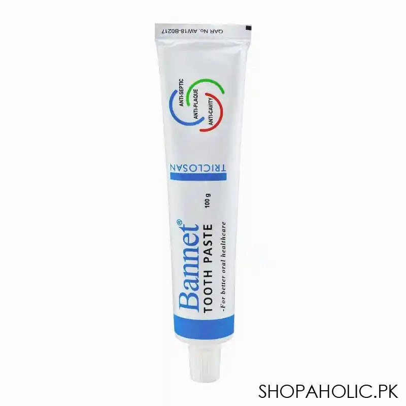 Bannet Tricolsan Toothpaste, Anti-Septic, Anti-Plaque, Anti-Cavity, 100g