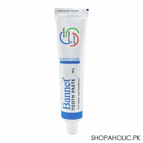 Bannet Tricolsan Toothpaste, Anti-Septic, Anti-Plaque, Anti-Cavity, 100g