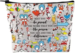 BDPWSS May You Be Proud Of The Work You Do Teacher Appreciation Makeup Bag (be proud bag)