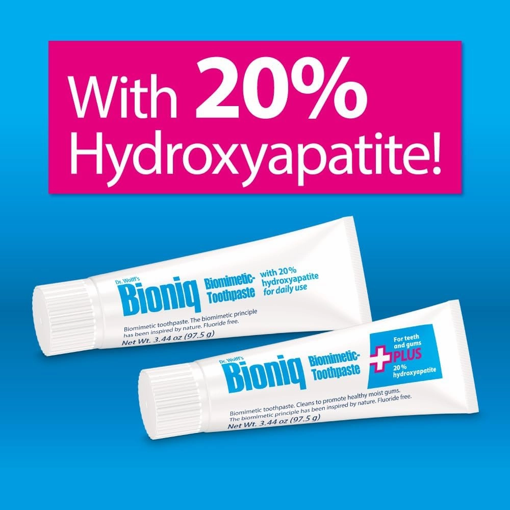 Bioniq Plus Biomimetic Toothpaste with 20 Percent Hydroxyapatite for Teeth and Gums I Clinically Tested I 3.44 oz (Pack of 3)