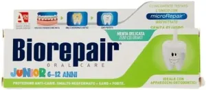 Biorepair: Oral Care Junior 7-14 Years Toothpaste, Fluoride Free, with Mint Extract - 2.53 Fluid Ounces (75ml) Tubes (Pack of 6) [ Italian Import ]
