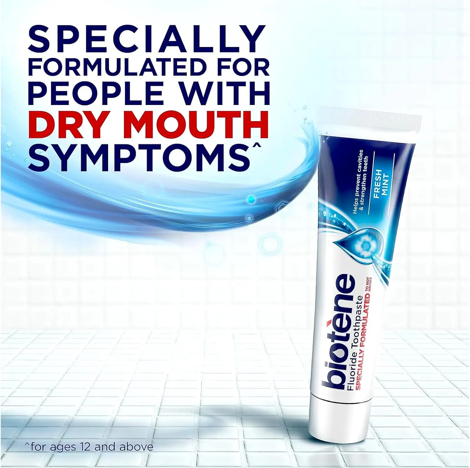 biotène Gentle Formula Fluoride Toothpaste, Fresh Mint 4.3 oz ( Pack of 3), (PPAX1366750)