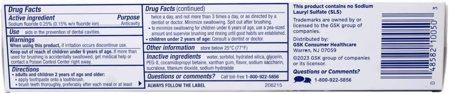 biotène Gentle Formula Fluoride Toothpaste, Fresh Mint 4.3 oz ( Pack of 3), (PPAX1366750)