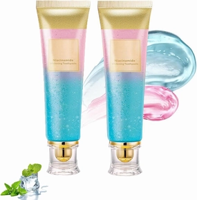 Bodyexcel Toothpaste, Bodyexcel Niacinamide Toothpaste, Bodyexcel Niacinamide Whitening 𝐓𝐨𝐨𝐭𝐡𝐩𝐚𝐬𝐭𝐞, Remove Tooth Stains, Fresh Breath (2pcs)