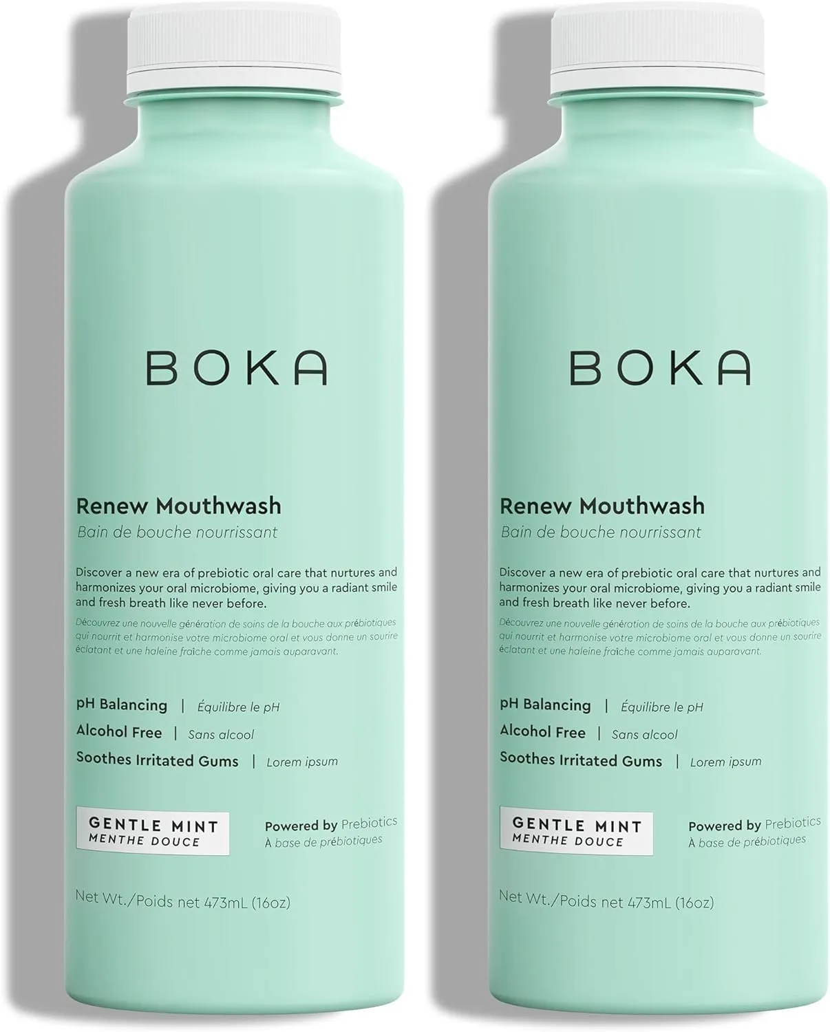 Boka Renew Mouth Wash for Adults - Mouthwash Alcohol Free, Mouth Rinse Fluoride Free Mouthwash, Freshens Breath, Oral Rinse Mouthwash No Alcohol, Mouth Wash for Gums, Mouthwash Gum Health, 2pack